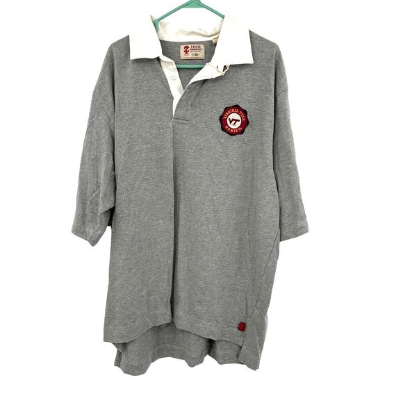 Izod Size XXL Polo Shirt Gray Virginia Tech Hokies University College School NWT - Picture 1 of 8